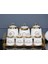 Luxury Mercy Gold 8 Parça Gold Standlı Porselen Baharat Takımı Purebone-52 1 Adet 1