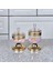 Luxury 2'li Akrilik Gold Ayaklı Drajelik Büyük 25X13 cm Kapaklı 1 Adet 3