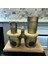 Luxury 2 Li Gold Çay Şeker Kavanozu,paslanmaz Bakliyat Saklama Kabı ve 2 Li Sunumluk Set 13X9 8x5 1 Adet 1