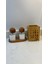 Luxury 2'li Stantlı Top Baharatlık/bambu Kaşıklık 1 Adet 3