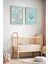 2'li Minimalist Çocuk Odası ve Bebek Odası Ahşap Çerçeveli Duvar Tablosu 1
