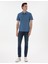 Erkek Mavi Slim Fit Polo Yaka Tişört 50307581-VR036 4