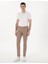 Erkek Vizon Slim Fit Beli Lastikli Kanvas Pantolon 50308080-VR052 1