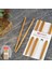 Luxury Bambu 4'lü Yemek Çubuğu Seti - Kahverengi - 21 cm 1 Adet 1