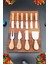 Luxury 10 Parça Set 6 Ad Tereyağı, Reçel, Çikolata Bıçağı 4 Ad Peynir Bıçağı Bambu Sap 1 Adet 4