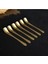 Luxury 6 Lı Lilium Parlak Gold Çay / Nescafe Kaşığı 1 Adet 1