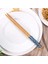 Luxury 5 Çift Desenli Yıkanabilir Kore Çin Bambu Chopsticks Yemek Çubuğu | Desenli Bambu Chopstick 1 Adet 4