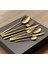 Luxury Rüya Mat Gold Titanyum 24 Parça 6 Kişilik Çatal Kaşık Seti 1 Adet 1