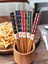 Luxury Bambu Suşi Çöpsitik Chopstick 5 Li Desenli Yıkanabilir Çin Çubuk Suşi Ramen Noodle Yemek Çubuğu 1 Adet 3