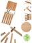 Luxury 20 Adet Yıkanabilir Organik Bambu Çin Kore Japon Uzakdoğu Yemek Çubuğu Chopstick 1 Adet 1