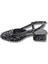 Bellezza - Leopar Desenli Deri Kadın Topuklu Sandalet - Bellezza - Siyah - 40 2