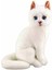 Luxury Oturan Beyaz Kedi Peluş Oyuncak 22CM 1 Adet 1