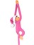 Luxury Pembe Şirine Şapkalı Peluş Oyuncak Maymun 70 cm 1 Adet 3