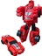 Luxury Super Warrior Mini Plastik Gövdeli Dönüşebilen Robot Araba 7.5 cm Kırmızı 1 Adet 2