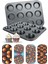 Muffin Kalıbı 12'li + 24'lü Kek Kurabiye Cupcake Muffin Kalıbı Fırın Kapsül Tepsisi 4
