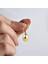 14 Ayar Altın Oval Top Sarkan Damla Gümüş Küpe - E00289 3