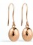 14 Ayar Altın Oval Top Sarkan Damla Gümüş Küpe - E00289 4
