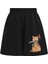 Killer Cat Baskılı Siyah Unisex Penye Şort 2