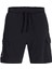 Jack Jones Jpstkane Scrıpt Sweat Shorts Mıd Erkek Siyah Şort 12269442-02 1