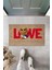 Dekoratif Dijital Love Ayıcık Bej Kapı Paspası Dış Mekan Paspas K-3178 1