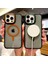 Iphone 16 Plus Uyumlu Çizgili Lüks Magsafe Kablosuz Şarj Özellikli Darbeye Dayanıklı Şeffaf Kılıf 3