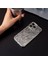 Iphone 14 Plus Uyumlu 3D Metal Silver Sevimli Lüx Su Dalgalanma Desenli Kamera Koruyuculu Kılıf 3