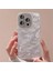 Iphone 14 Uyumlu Lux 3D Gümüş Ipek Dalgalı Desenli Parıltılı Kamera Koruyuculu Kılıf 2