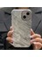Iphone 14 Uyumlu Lux 3D Gümüş Ipek Dalgalı Desenli Parıltılı Kamera Koruyuculu Kılıf 3