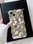 Iphone 15 Pro Uyumlu 3D Lüx Su Damla Desenli Kabartmalı Parlak Metalik Gümüş Kamera Koruyucu Kılıf 1