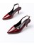 Ceylinmoda ST-1152 Bordo Rugan Günlük 7 cm Topuklu Kadın Ayakkabı 5