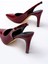 Ceylinmoda ST-1153 Bordo Rugan Günlük Arkası Açık 9 cm Topuklu Kadın Ayakkabı 5