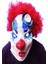 Kırmızı Renk Afro Bonus Peruklu Palyaço Lateks Et Maske (4887) 1
