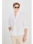 Regular Fit Normal Kesim Beyaz Keten Gömlek 2