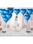 Metalize Parlak Mavi Kalp Şekilli Uçan Balon Folyo 18 Inç 45 cm 25 Adet (4887) 4