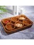 Luxury 7 Parça Rattan Hasır Örmeli Sunum Tabağı - Tepsili Çerezlik Set 1 Adet 1
