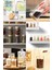 Luxury 12LI Bambu Kapaklı Borosilikat Cam Baharatlık Saklama Kabı Set BLS-6512-10-80 X4 1 Adet 2