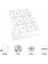Luxury Decohandy Pvc Duvar Karosu 30X30CM 4'lü Paket - Siyah Daire Geometrik Desen 0,36M2 1 Adet 2