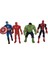 Luxury 4 Lü Büyük Boy 18 cm Marvel Avangers Işıklı Figürler Örümcek Adam Kaptan Amerika Hulk Ironman 1 Adet 4