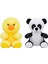 Luxury Peluş Panda Ayı ve Civciv 2 Li Oyuncak Oyun ve Uyku Arkadaşı 1 Adet 1