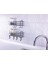 Luxury Mutfak Rafı 2'li Set Yapışkanlı Lüks Modern Siyah Metal Baharatlık Rafı Organizer Düzenleyici 1 Adet 5