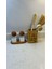 Luxury 2'li Stantlı Top Baharatlık/bambu Kaşıklık/3'lü Dekoratif Fırça 1 Adet 1