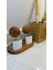 Luxury 2'li Stantlı Top Baharatlık/bambu Kaşıklık/3'lü Dekoratif Fırça 1 Adet 3