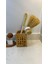 Luxury 2'li Stantlı Top Baharatlık/bambu Kaşıklık/3'lü Dekoratif Fırça 1 Adet 5
