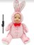 Luxury 45 cm Peluş Bebek Gerçek Yüzlü Tavşan Bebek Peluş Tavşan Peluş Oyuncak Uyku Arkadaşı 1 Adet 1