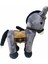 Luxury Unisex Gri Sevimli Peluş Eşek 45 cm 1 Adet 2