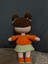 Luxury Organik Amigurumi Örgü Hediyelik Şirin Turuncu Hırkalı Oyuncak Bebek 1 Adet 3