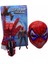 Luxury Vantuz Atan Eldiven+Işıklı Maske+18 cm Işıklı Figür 3 Lü Set Oyuncak Spiderman 1 Adet 1