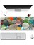 Renkli Çakmak Taşları Gamer Oyuncu Dikişsiz Sıvı Geçirmez Klavye Mouse Pad 32X70CM 1