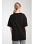 %100 Pamuk, Bisiklet Yaka, Oversize, Kısa Kollu Basic T-Shirt 3
