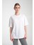 %100 Pamuk, Bisiklet Yaka, Oversize, Kısa Kollu Basic T-Shirt 3